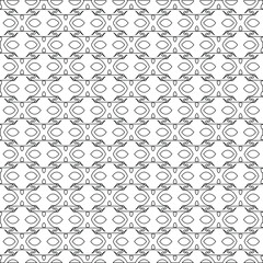 Vector geometric pattern. Repeating elements stylish background abstract ornament for wallpapers and backgrounds. Black and white colors.