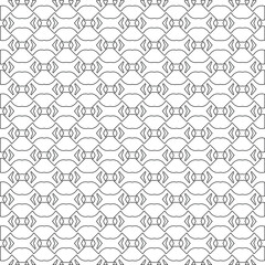Vector geometric pattern. Repeating elements stylish background abstract ornament for wallpapers and backgrounds. Black and white colors.