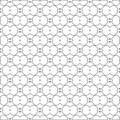 Vector geometric pattern. Repeating elements stylish background abstract ornament for wallpapers and backgrounds. Black and white colors.