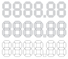Digital number template. vector illustration