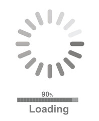 Loading icon set. vector illustration