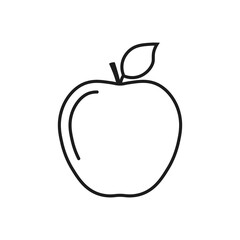 Apple icon. Vector. Line style.