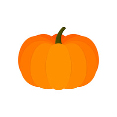 Pumpkin icon. Vector illustration. Flat design.