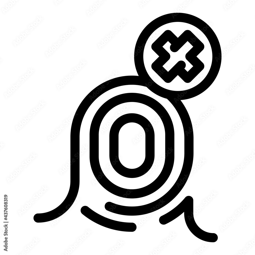 Poster blacklist security icon. outline blacklist security vector icon for web design isolated on white bac