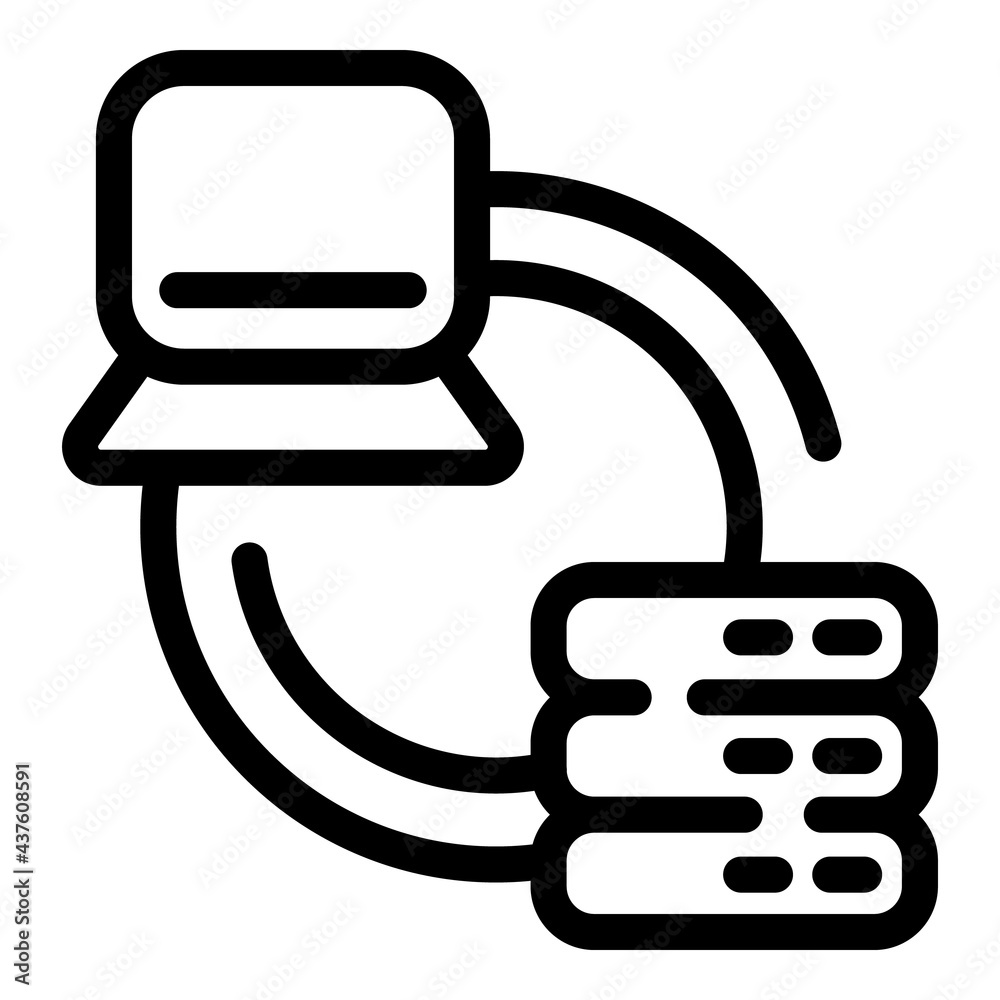 Poster Content data server icon. Outline Content data server vector icon for web design isolated on white background
