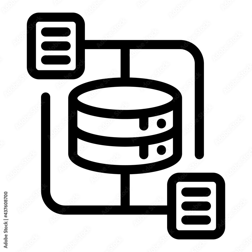 Poster file server data icon. outline file server data vector icon for web design isolated on white backgro