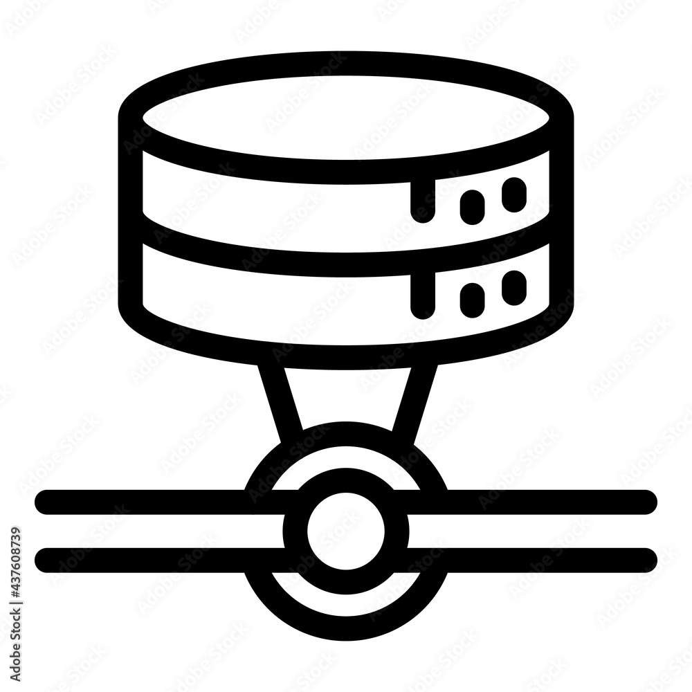Poster network server icon. outline network server vector icon for web design isolated on white background