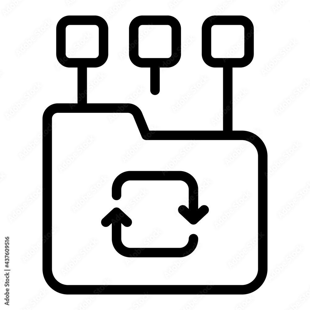 Poster filter search file folder icon. outline filter search file folder vector icon for web design isolate