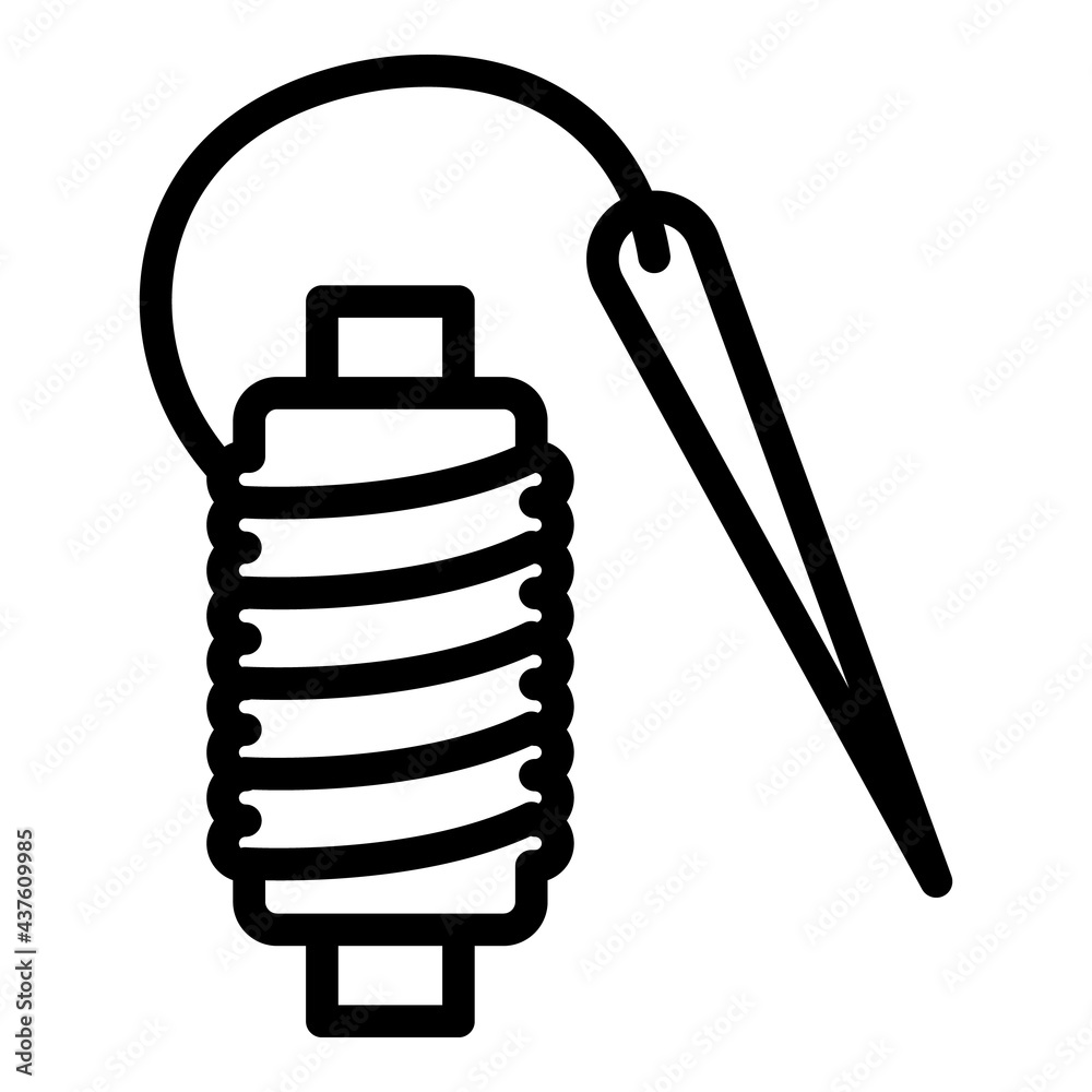 Poster thread roll icon. outline thread roll vector icon for web design isolated on white background