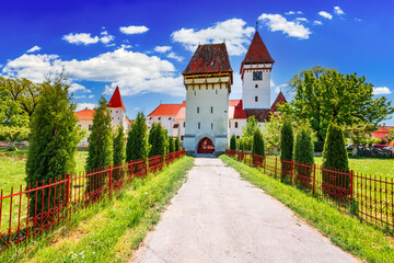 Agnita medieval church in Transylvania, Romania