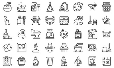 Housewife icon. Outline housewife vector icon for web design isolated on white background