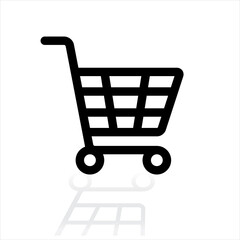 Shopping cart logo icon. 