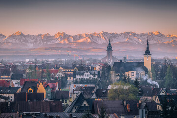 Panorama of Nowy Targ