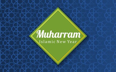 muharram new year islamic background modern template isolated