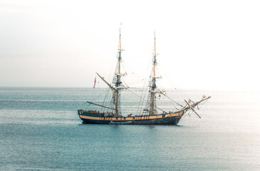 Fototapeta na wymiar Phoenix ship at Charlestown, Cornwall