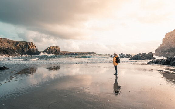 Kynance Cove in Cornwall during winter walks