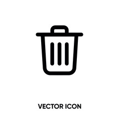 Trash can vector icon . Modern, simple flat vector illustration for website or mobile app.Trash symbol, logo illustration. Pixel perfect vector graphics