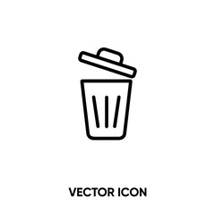 Open trash can vector icon. Modern, simple flat vector illustration for website or mobile app. Trash can symbol, logo illustration. Pixel perfect vector graphics