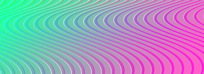 Abstract Pink and Green Gradient Background Design with Dynamic Lines Concept.