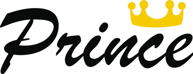 The word prince. vector illustration