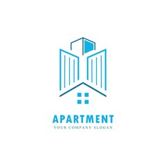 Modern design residential apartment emblem, hotel logo design for lodging business