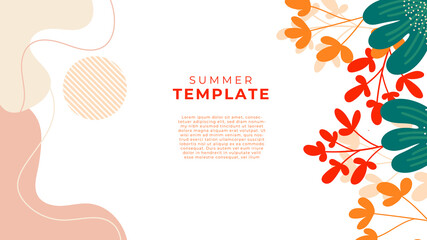 Abstract background for invitation or greeting card design decorated with flowers.