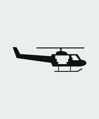 helicopter vector for transportation, military, etc.