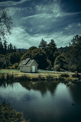 Fototapeta premium house on the river