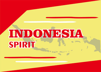 poster with a text country indonesia spirit.