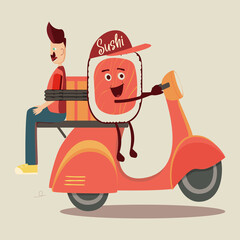 Sushi delivery service funny