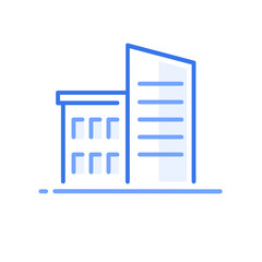 city office building outline icon