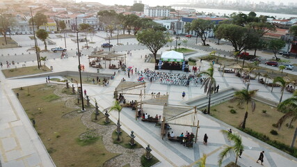 Fototapeta na wymiar Deodoro Square drone view, Sao Luis, Maranhão