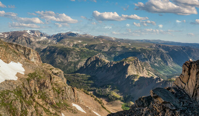 Dramatic overlook on the Beartooth Scenic Highway 