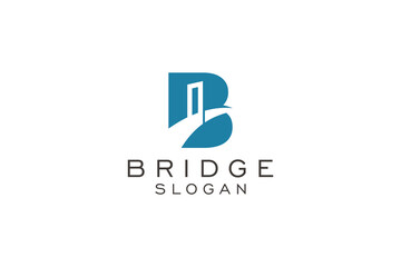 Obraz premium Initial Letter B bridge Logo Icon Vector Logo Design