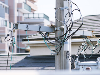 電柱と電線