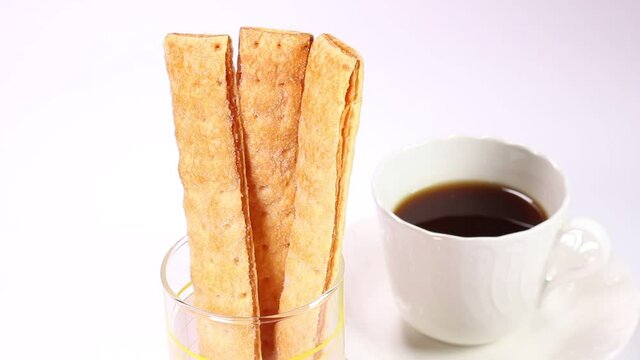 スティックパイとコーヒー