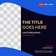 Live streaming instagram post template