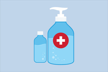 Hand sanitizer icon. Vector icon isolated on white background.