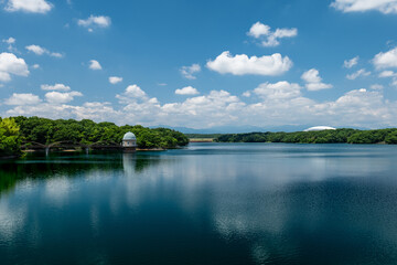 Fototapeta premium 初夏の村山貯水池（多摩湖）の風景 