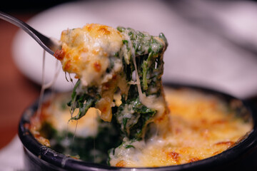 Spinach with cheese
