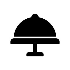 Food tray icon Design Template. Illustration vector graphic. simple black glyph icon isolated on white background. Perfect for your web site design, logo, symbols of restaurants, cafe