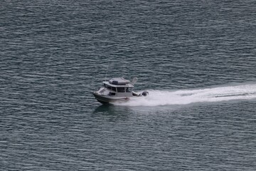 motor boat in the sea