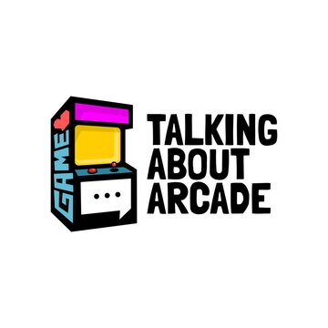 illustration of an arcade game machine with chat symbol with a retro style. good for gaming theme podcast or any business with a retro game theme.