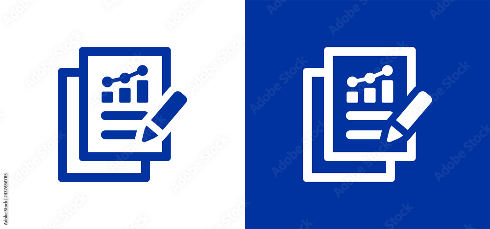 Poster business data report icon vector isolated.