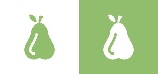 Pear fruit icon design graphic. Vector illustration
