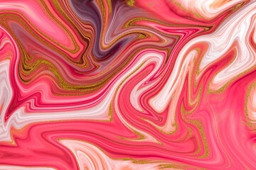 Obraz premium Alcohol ink colors translucent. Abstract multicolored marble texture background. Design wrapping paper, wallpaper. Mixing acrylic paints. Modern fluid art