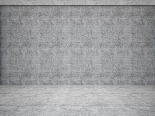 3d rendering room concret  studio.minimalist concept
