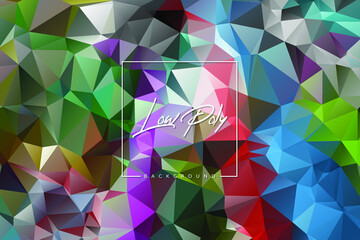 Obraz premium Multicolor blue, red polygonal illustration, which consist of triangles. Geometric background in Origami style with gradient. Triangular design for your business