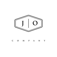initial JO logo design vector