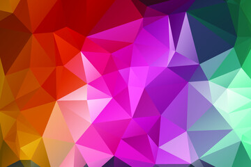 Shiny and colorful orange low poly geometrical background, great as a wallpaper, design template, flyer, etc